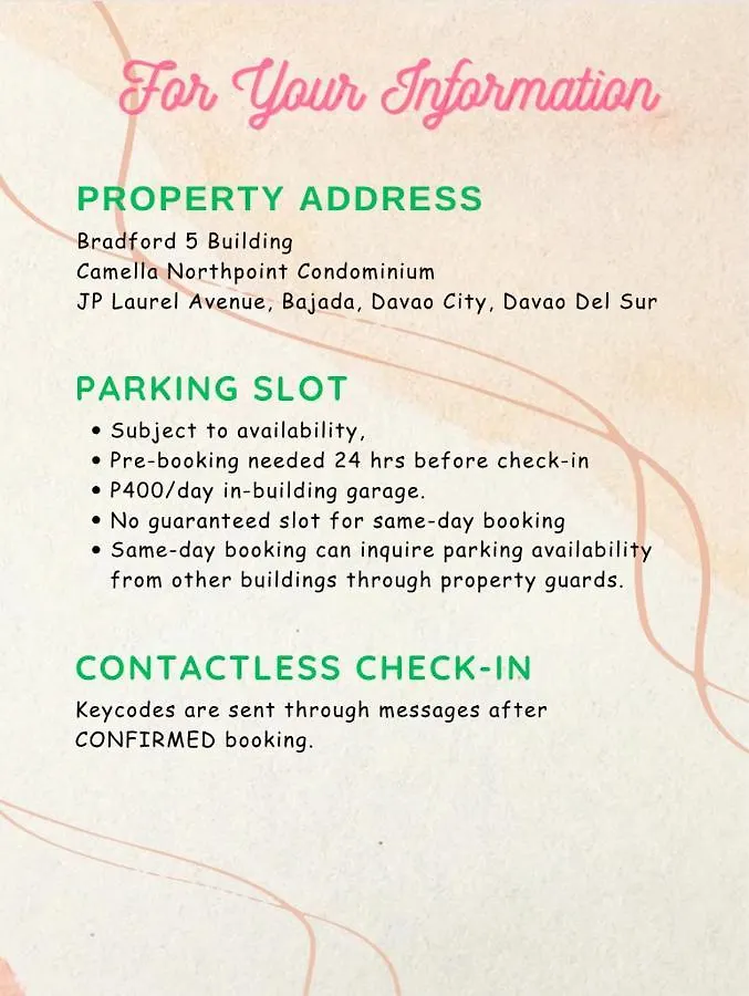 Lägenhet 2Br Condo Unit With Washer, Inet, Desk Space, Ground Floor Davao City Filippinerna